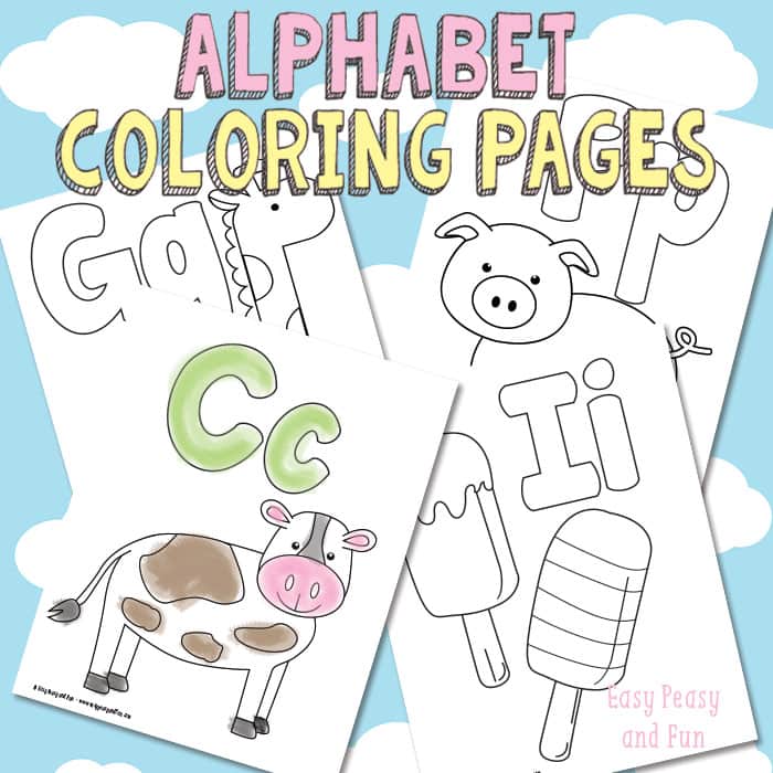 Alphabet coloring book printable