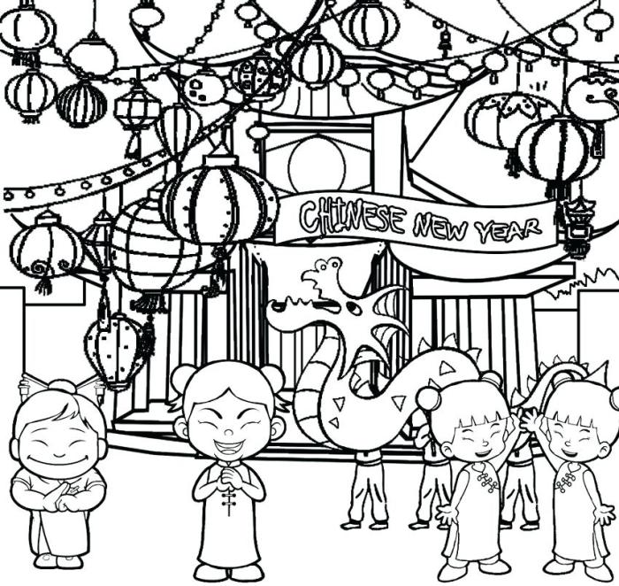 Chinese new year coloring book